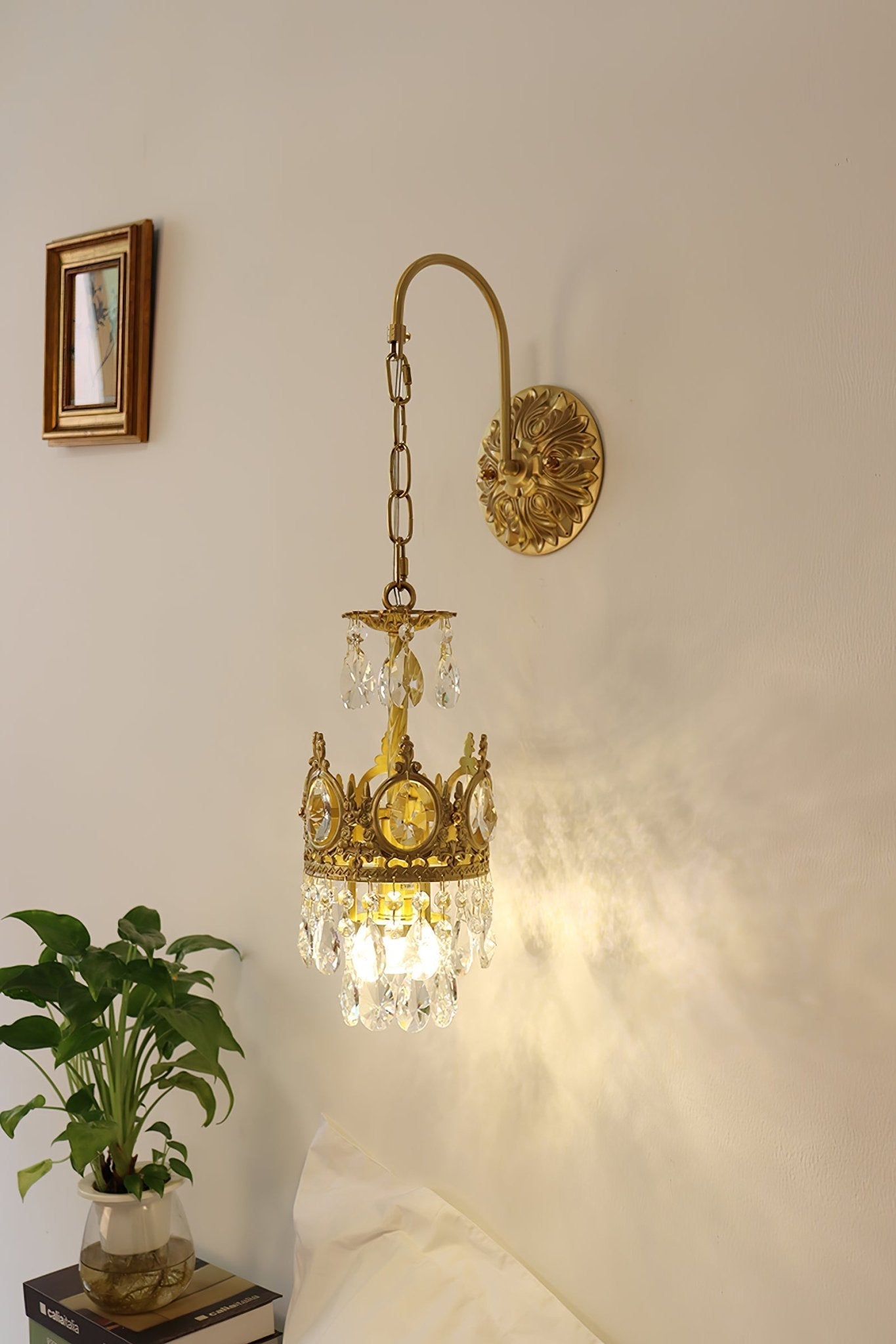 Crystal Crown Wall Light