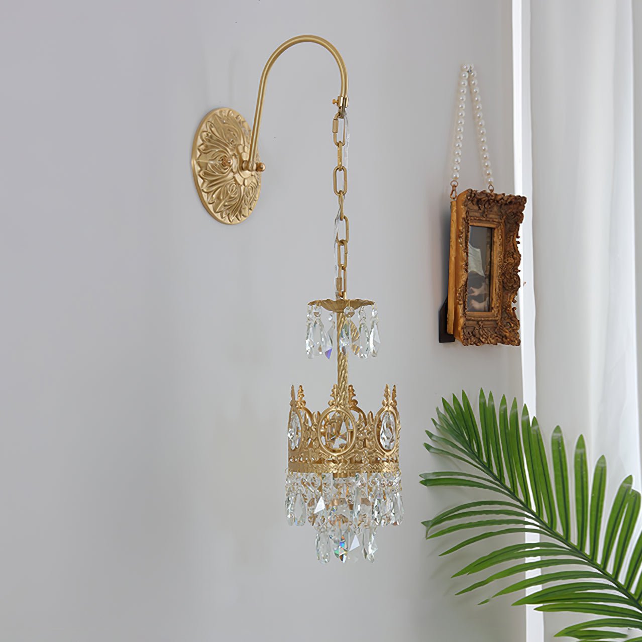 Crystal Crown Wall Light