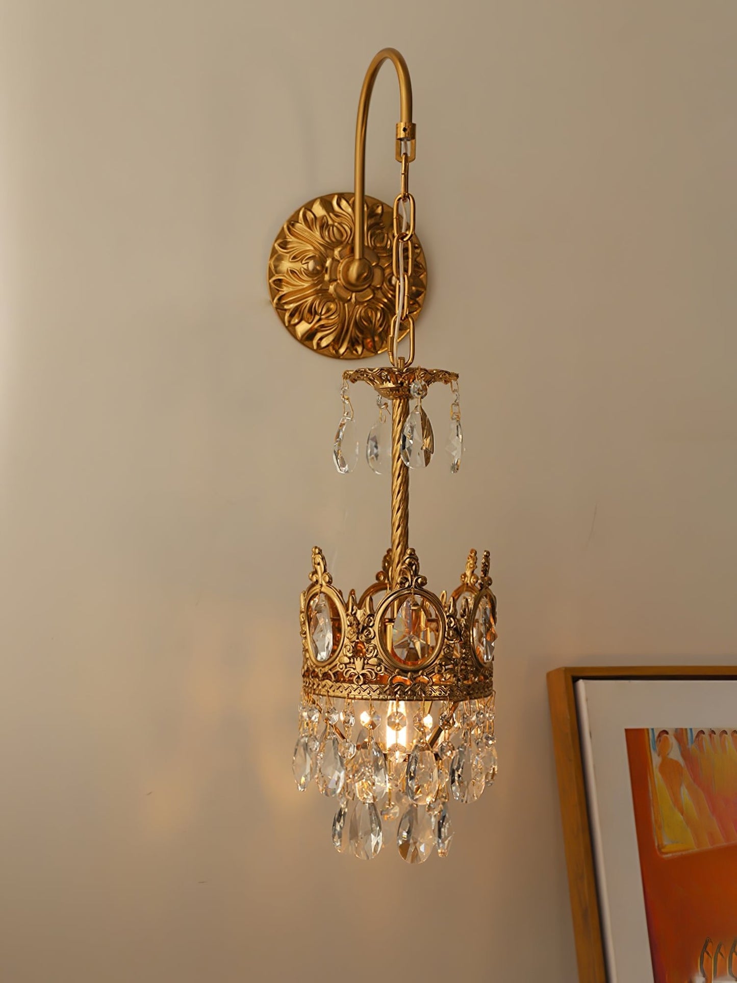 Crystal Crown Wall Light