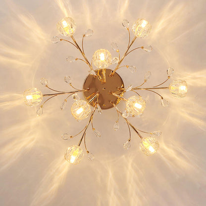 Crystal Flower Ceiling Light