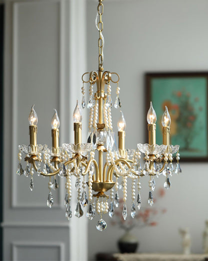 Crystal Pearl Chandelier