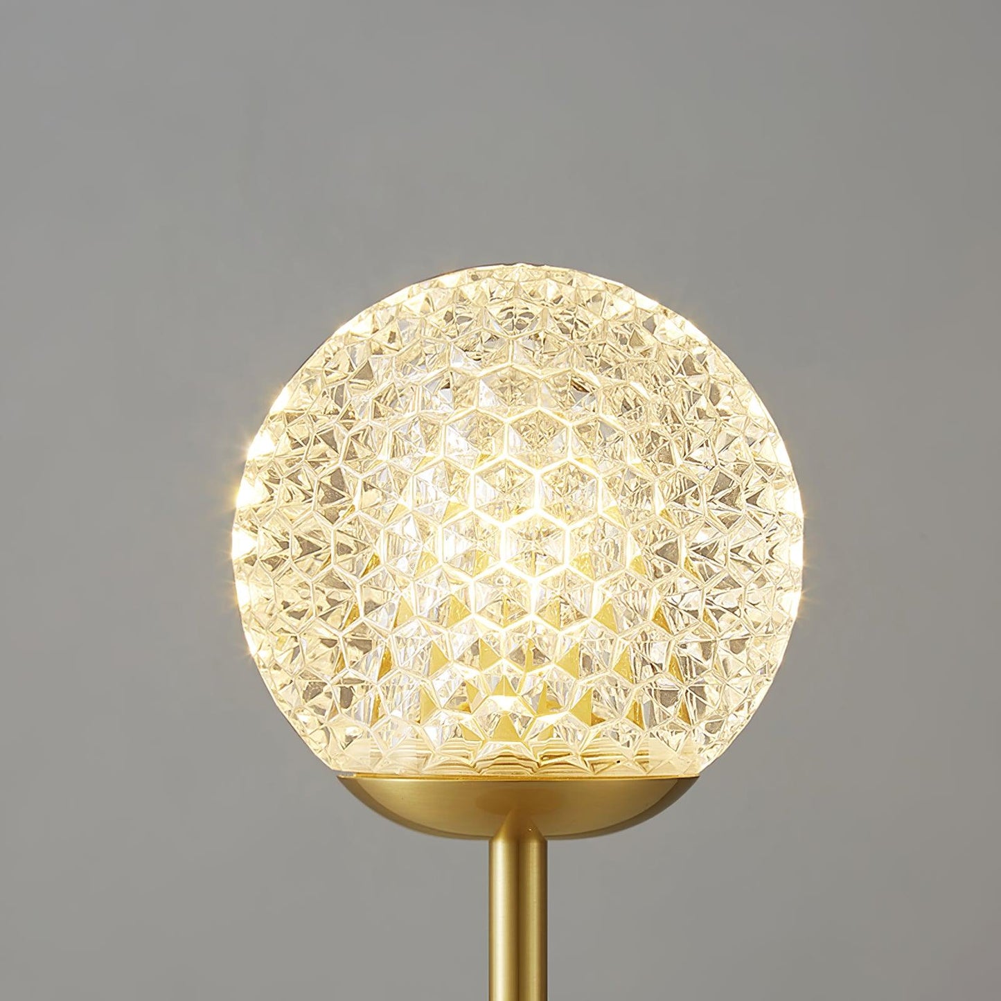 Tischlampe mit Teelicht aus Kristall
