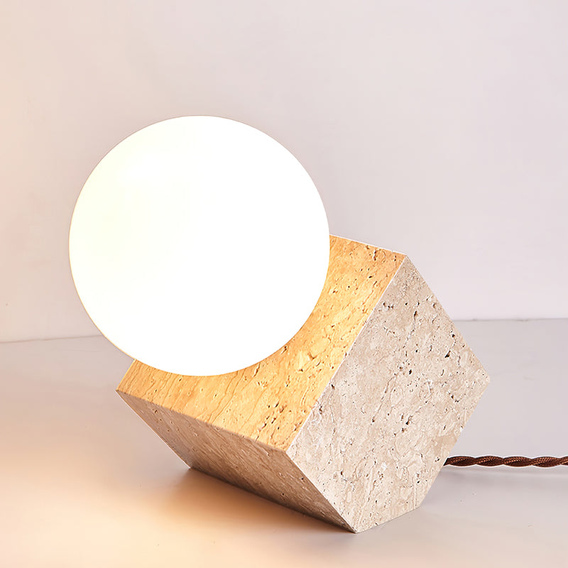 Cube Stone Table Lamp