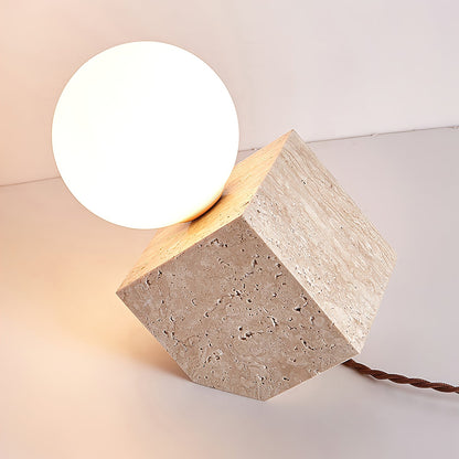 Cube Stone Table Lamp