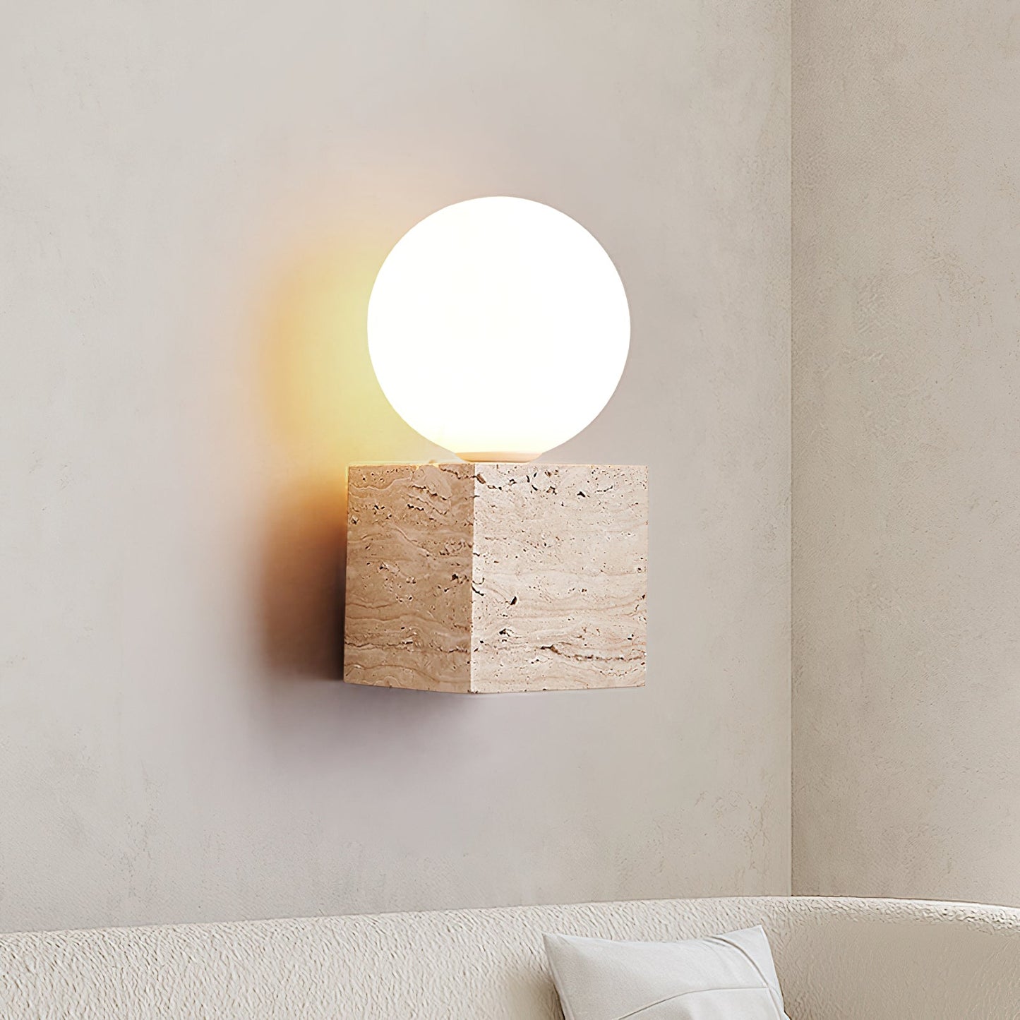 Cube Stone Wall Lamp