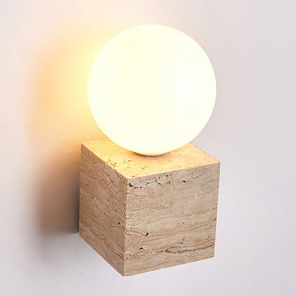 Cube Stone Wall Lamp