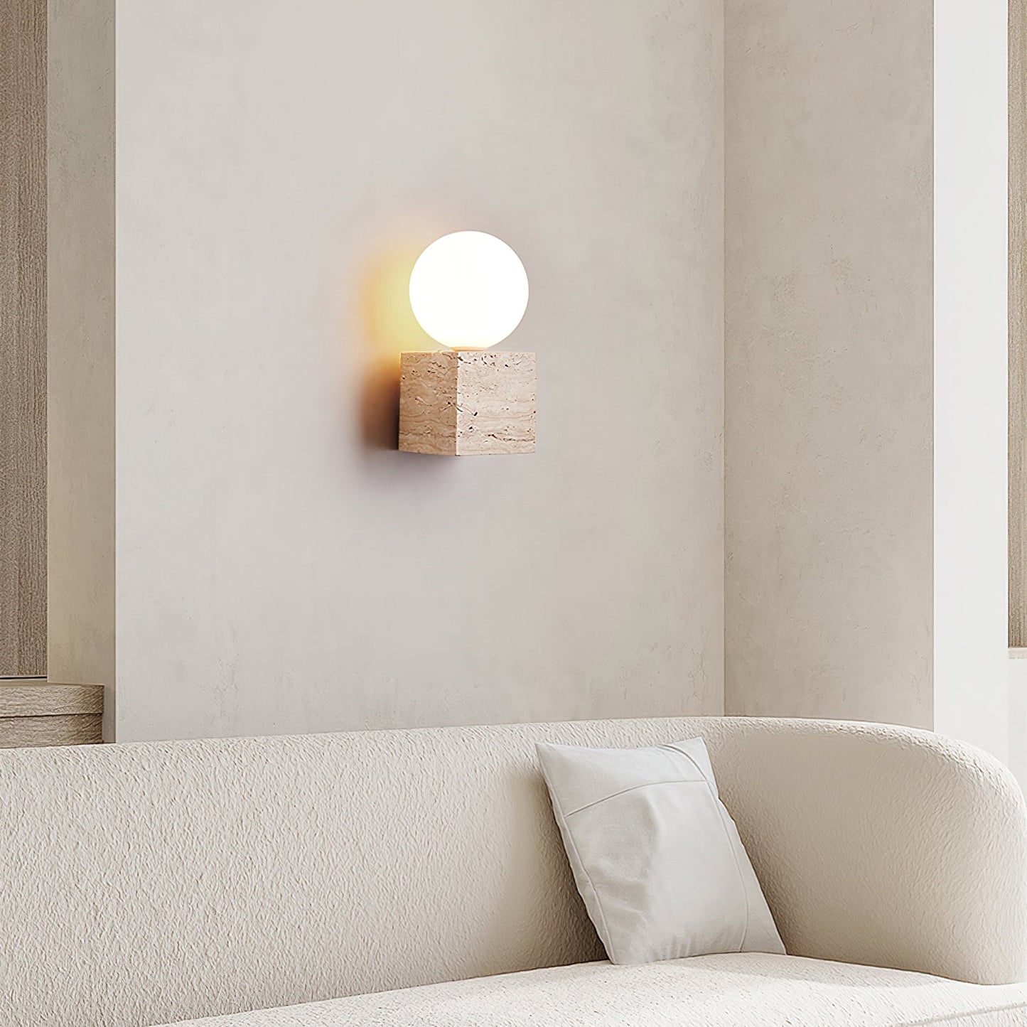 Cube Stone Wall Lamp