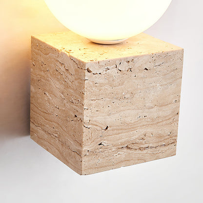 Cube Stone Wall Lamp