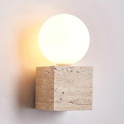 Cube Stone Wall Lamp