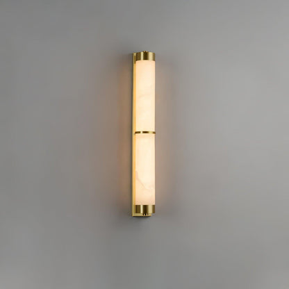 Cylindra Alabaster Brass Wall Light