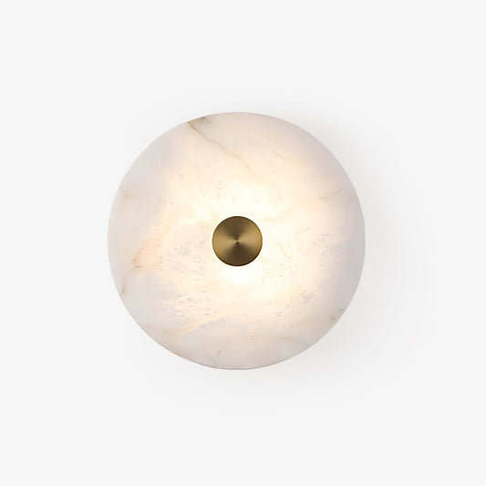 Disc Shaped Alabaster Wall Light