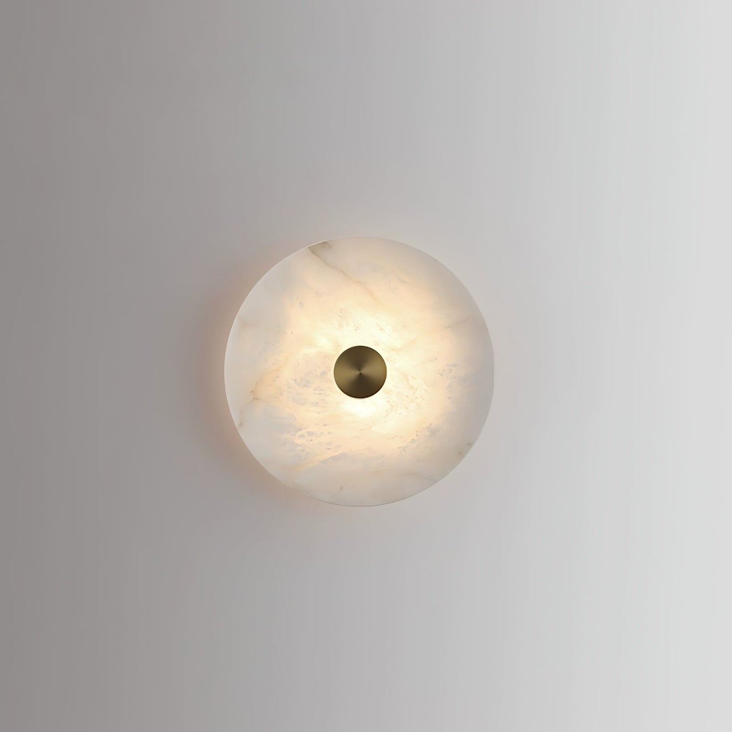 Disc Shaped Alabaster Wall Light