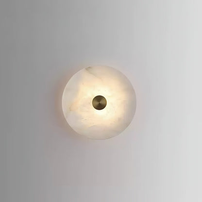 Disc Shaped Alabaster Wall Light