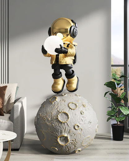 Taucher-Astronauten-Stehlampe mit eingebautem Akku