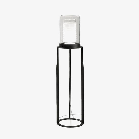 Doppelzylinder-Stehlampe aus Glas