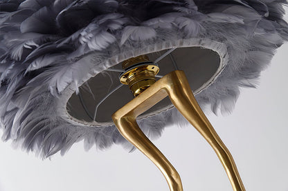 Duck Feet Feather Table Lamp