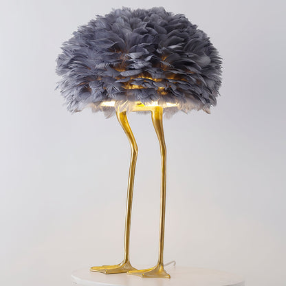 Duck Feet Feather Table Lamp