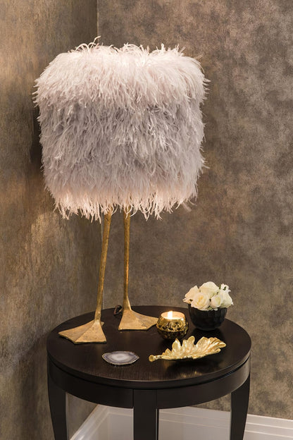 Duck Feet Feather Table Lamp