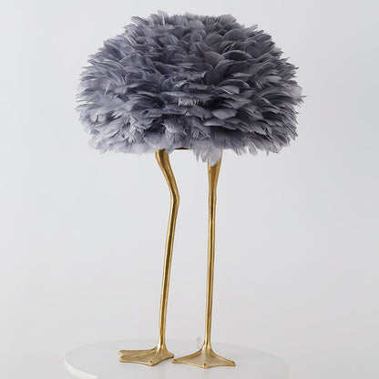 Duck Feet Feather Table Lamp