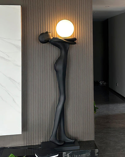 Embrace Ball Sculpture Floor Lamp