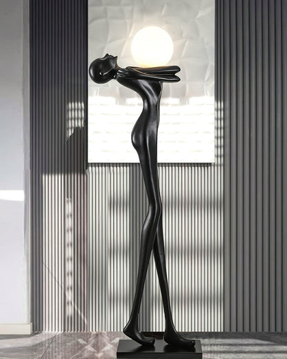 Embrace Ball Sculpture Floor Lamp