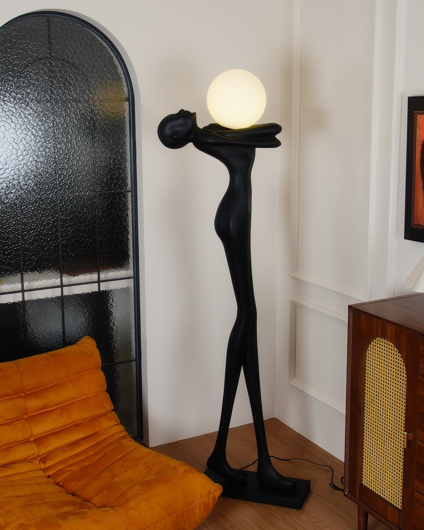 Embrace Ball Sculpture Floor Lamp