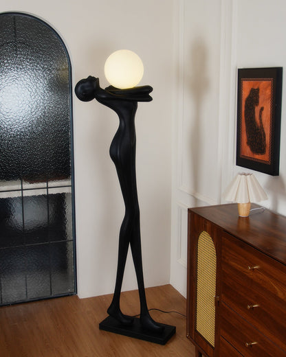 Embrace Ball Sculpture Floor Lamp