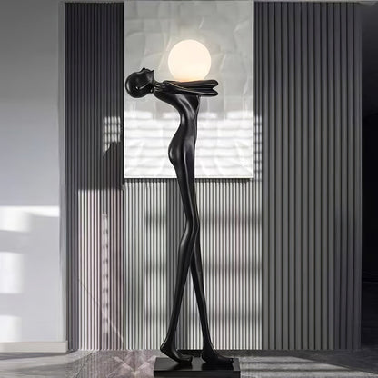 Embrace Ball Sculpture Floor Lamp