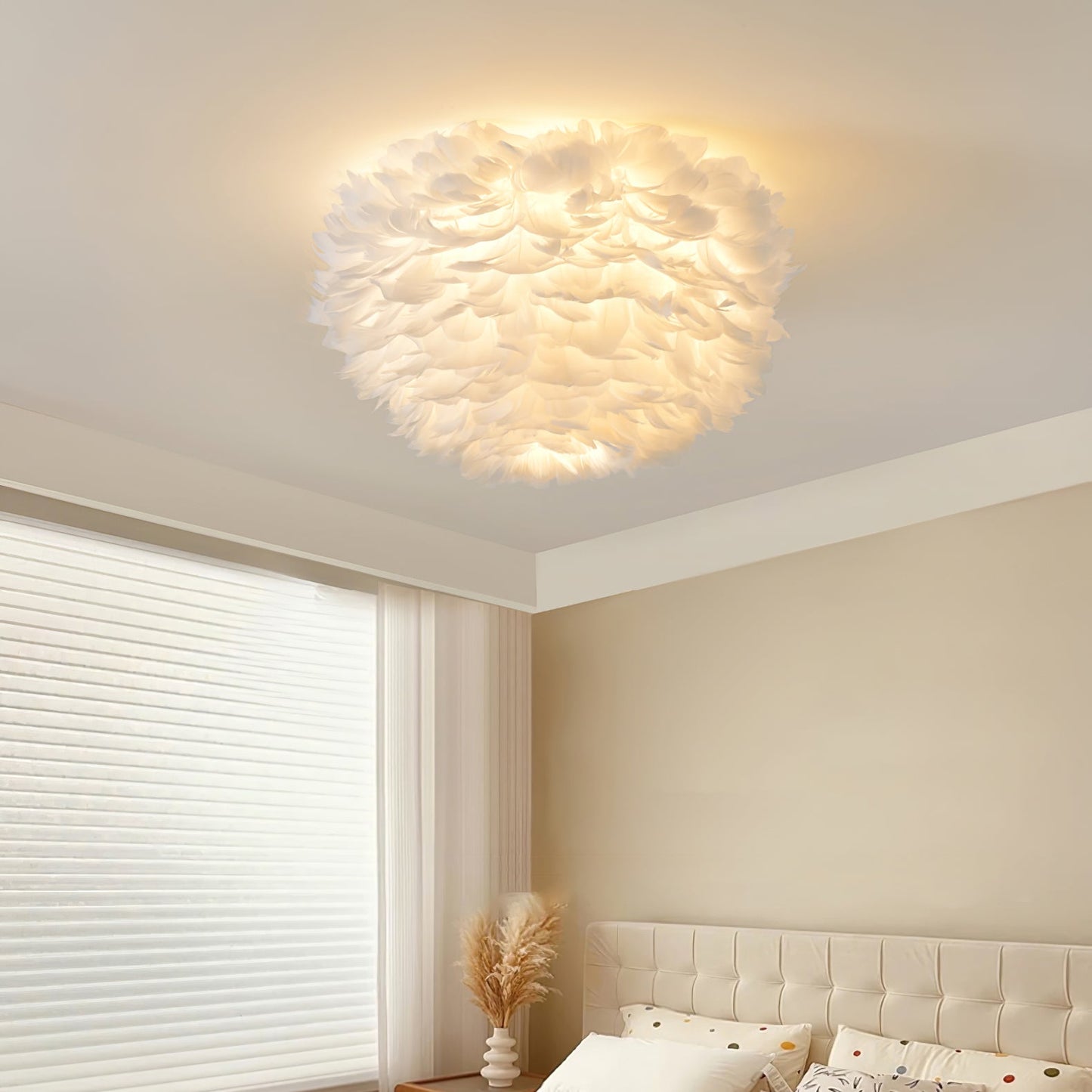 Feathered Ceiling Lamp