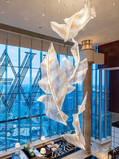 Falling Leaves Glass Chandelier