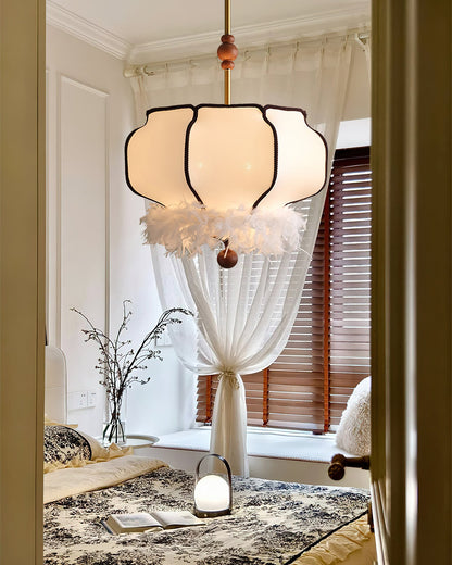 Feathered Lantern Pendant Light