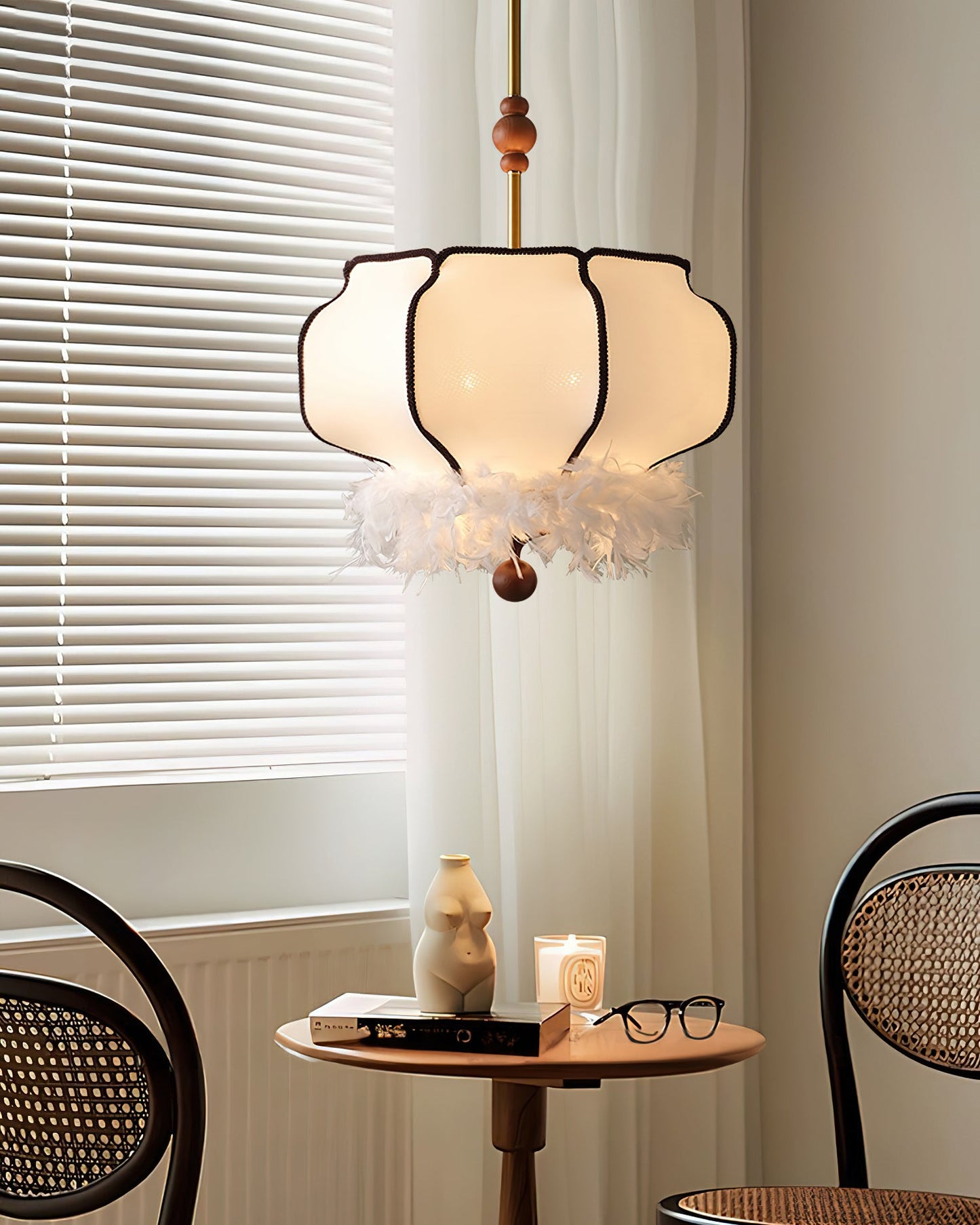 Feathered Lantern Pendant Light