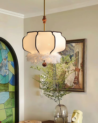 Feathered Lantern Pendant Light