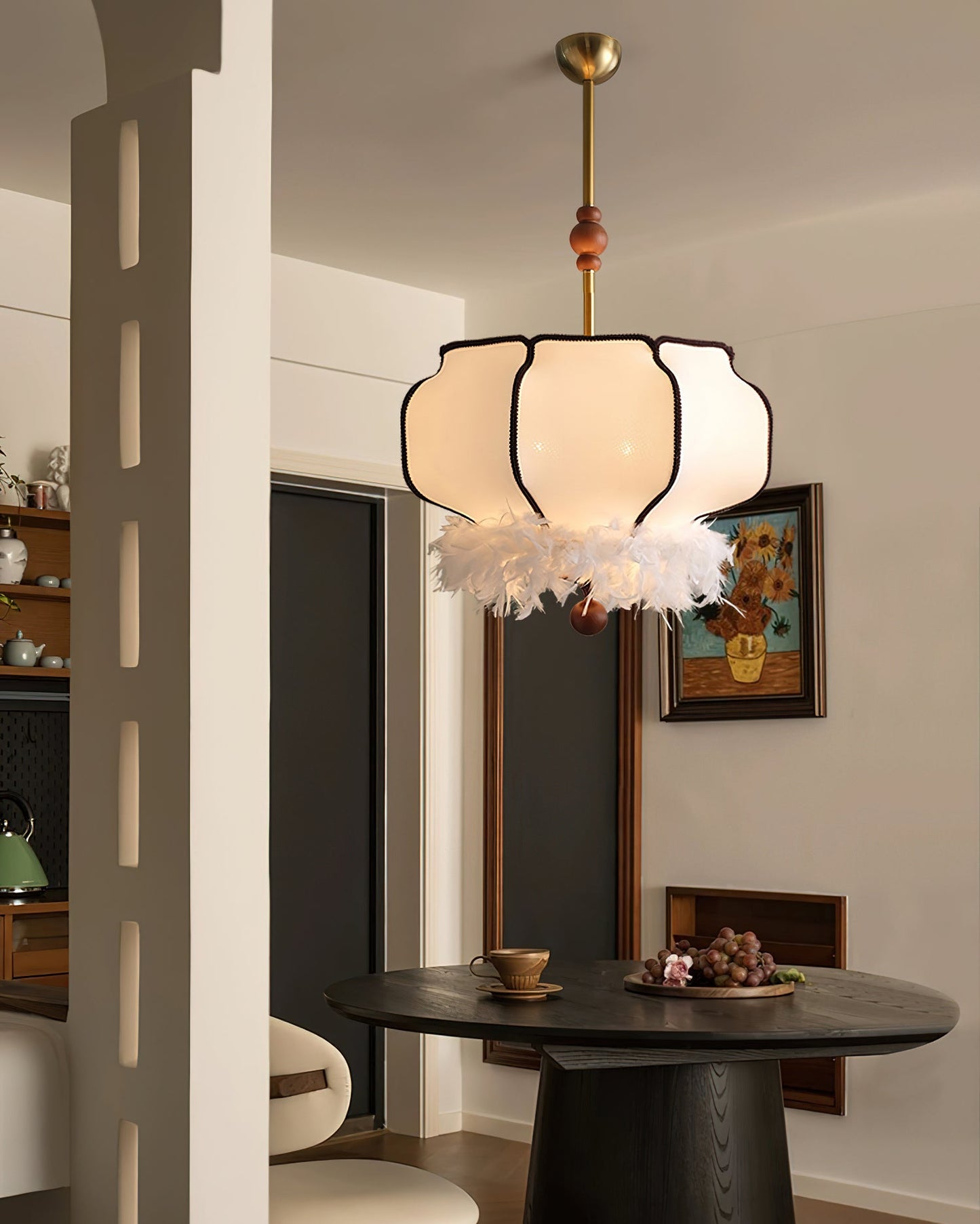 Feathered Lantern Pendant Light