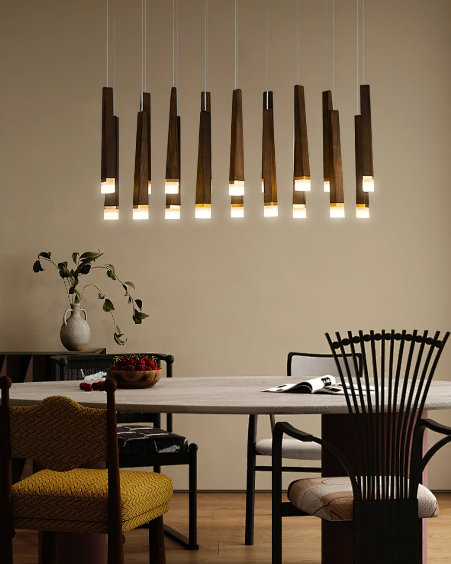 Firewood Stick Chandelier