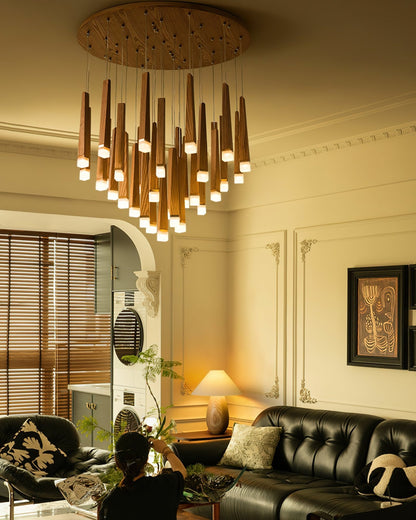 Firewood Stick Chandelier