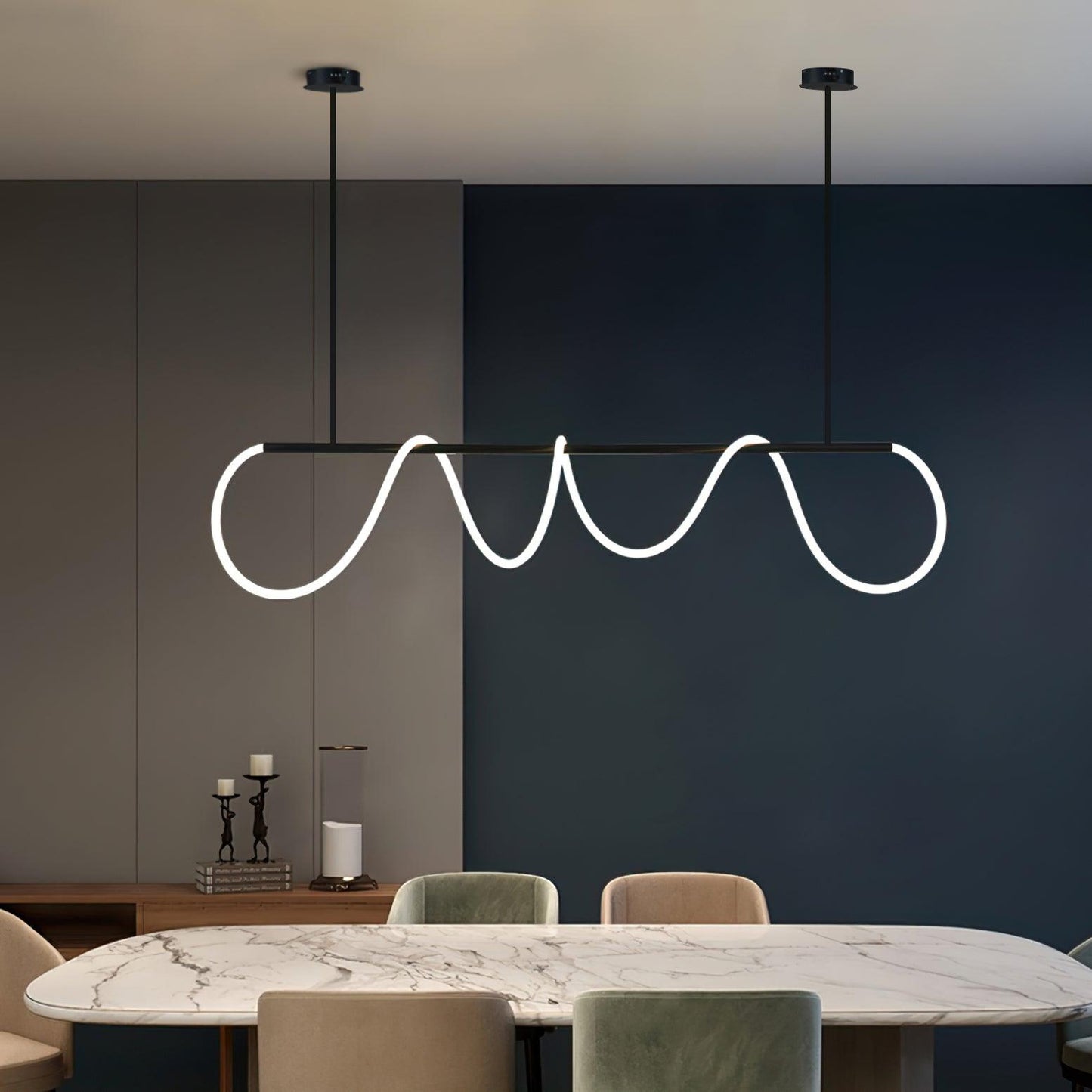 Flexible Linear Curve Chandelier