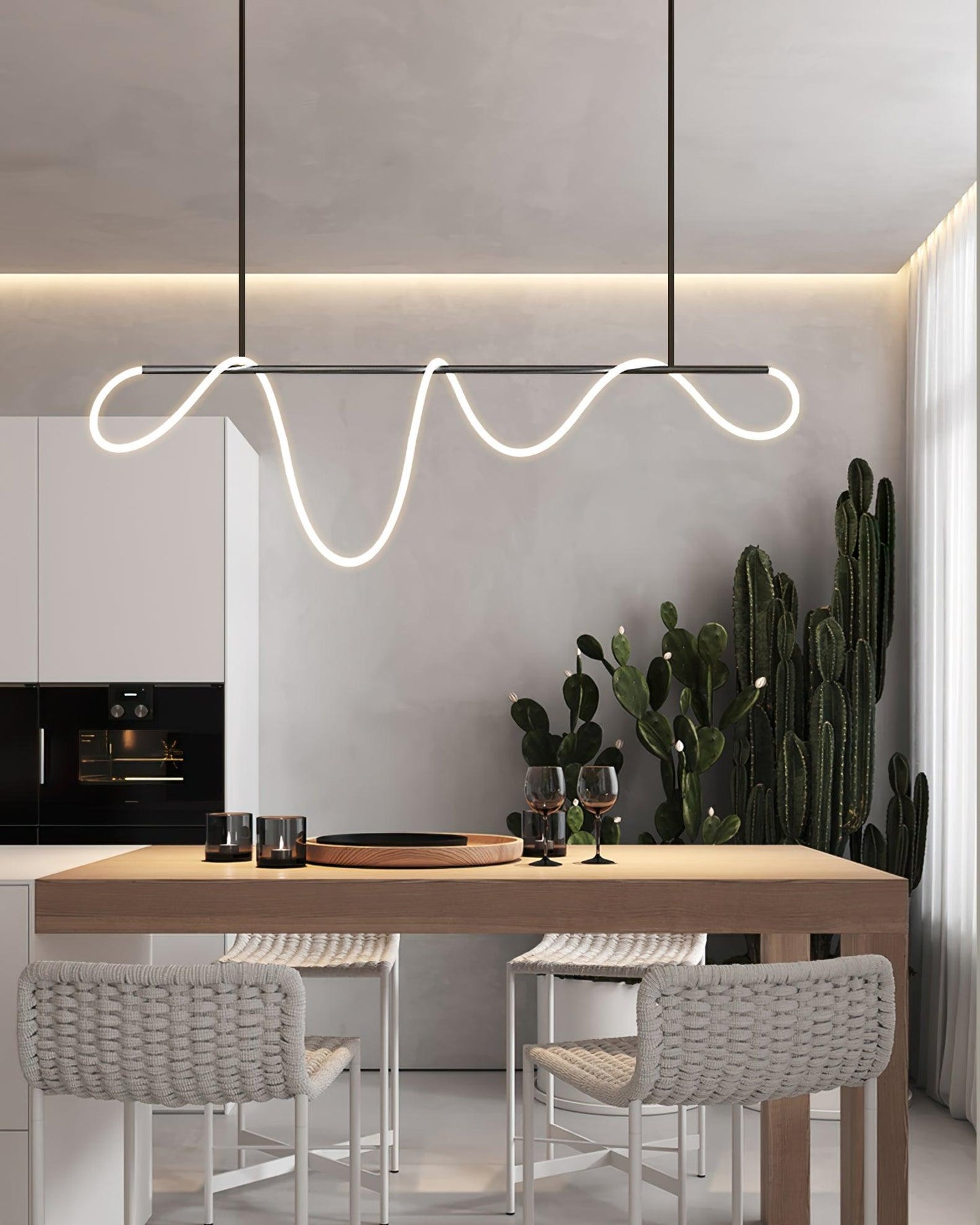 Flexible Linear Curve Chandelier