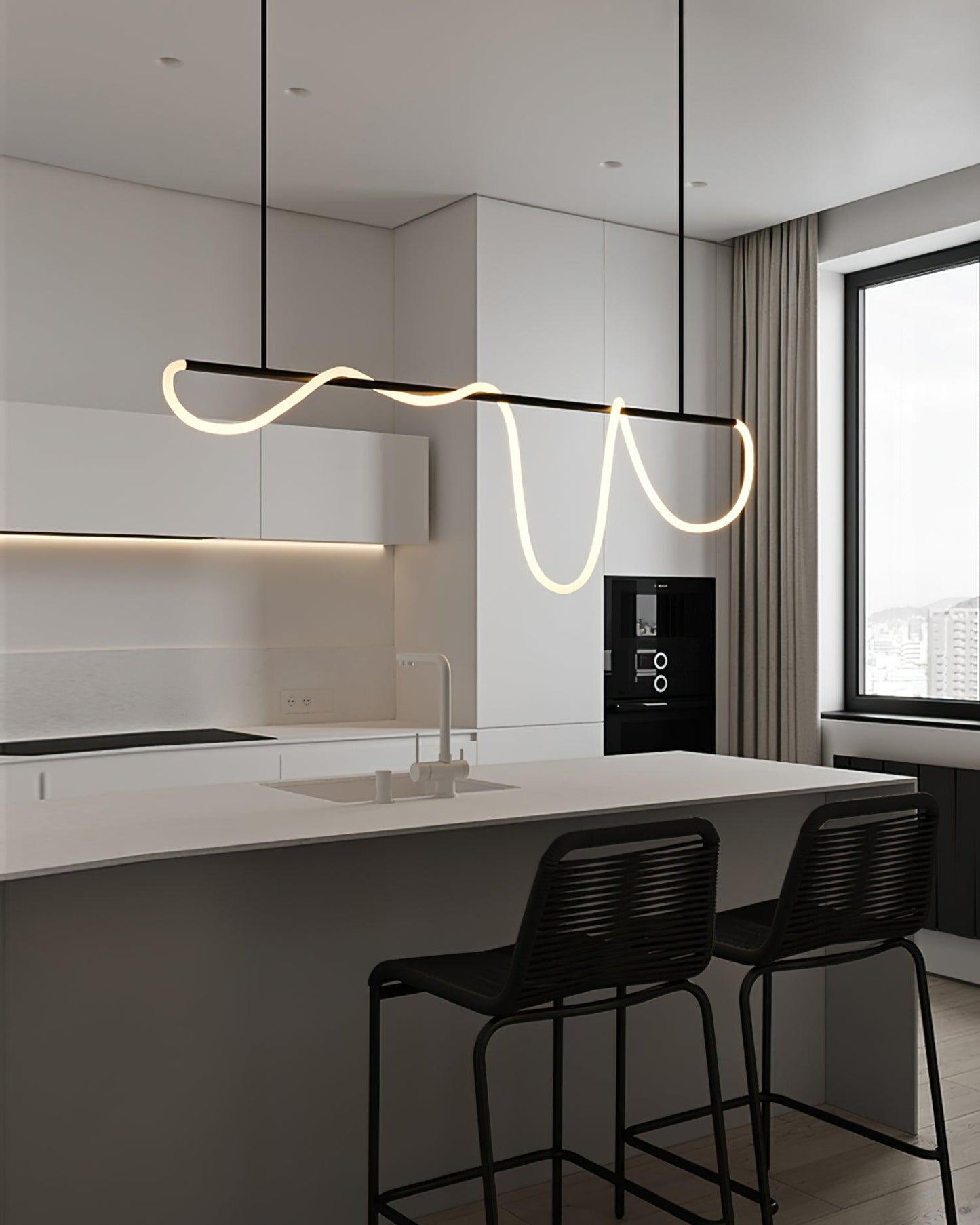 Flexible Linear Curve Chandelier