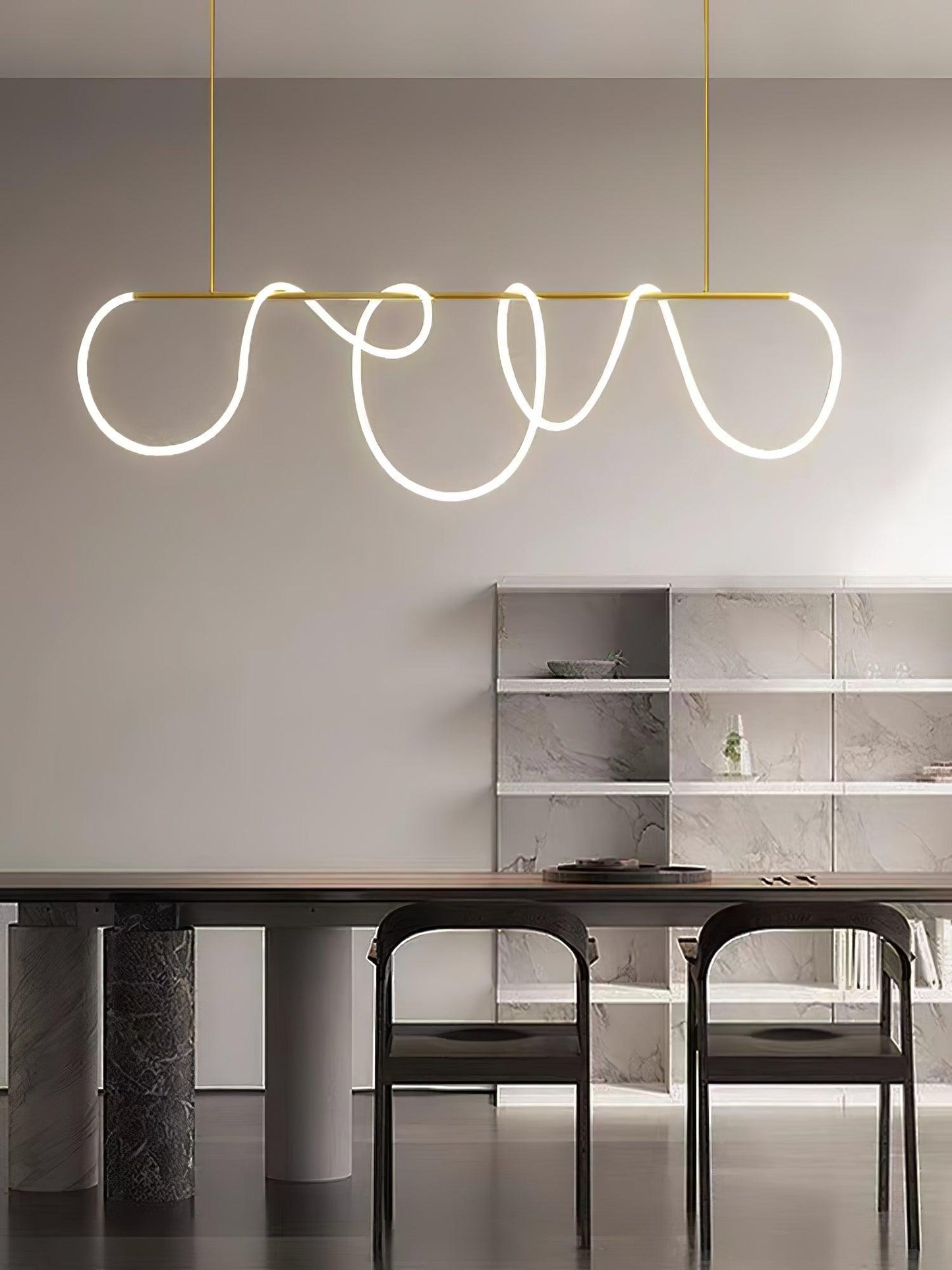 Flexible Linear Curve Chandelier