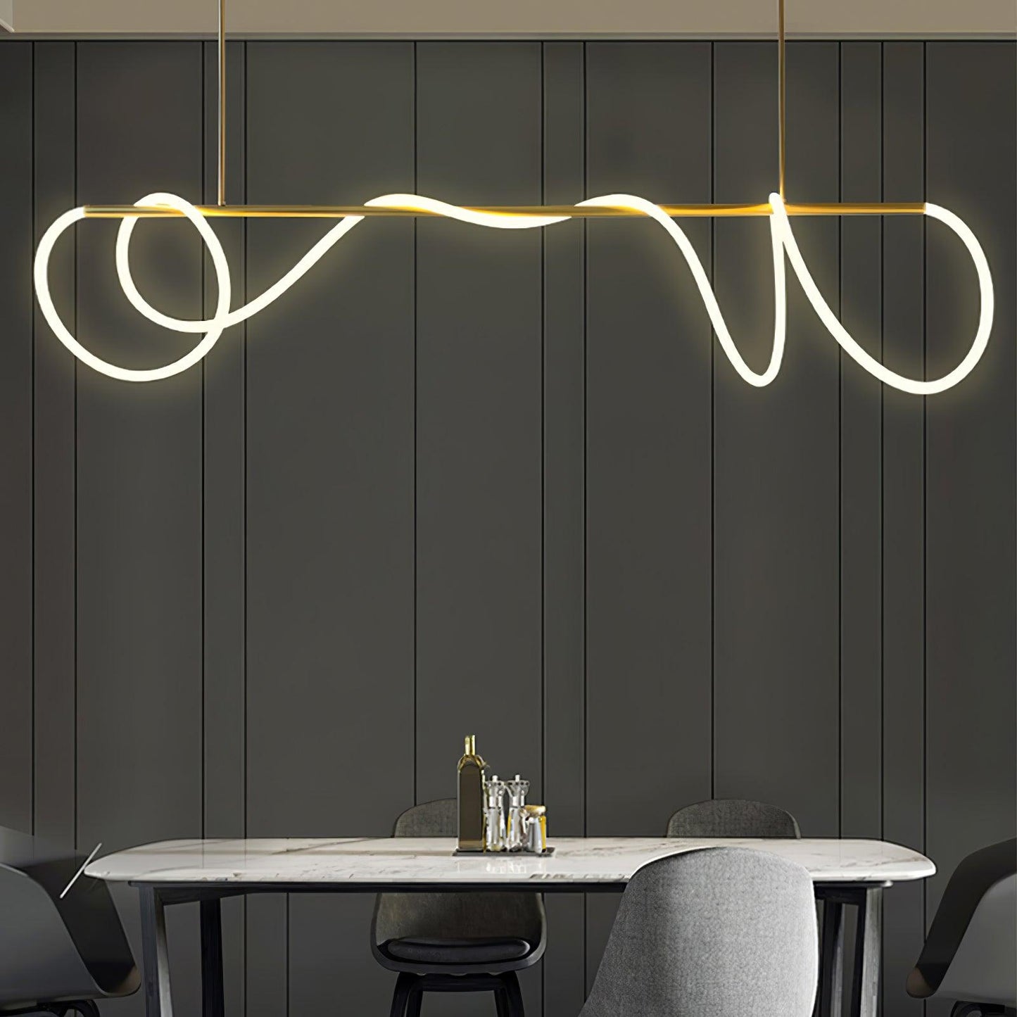 Flexible Linear Curve Chandelier