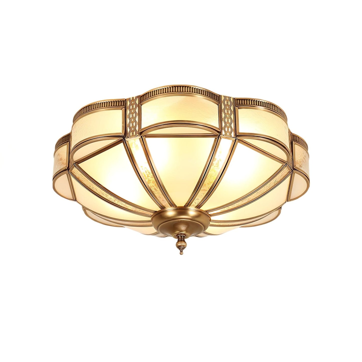 Floral Brass Ceiling Lamp