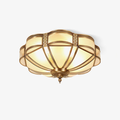 Floral Brass Ceiling Lamp