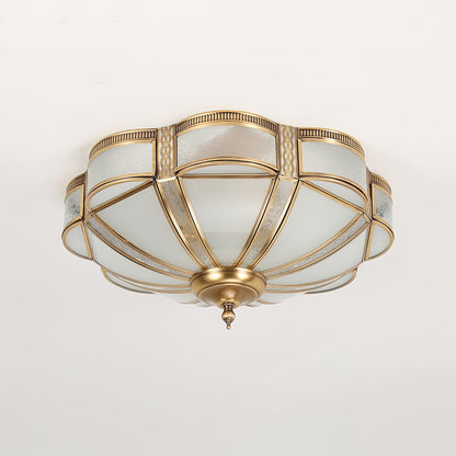 Floral Brass Ceiling Lamp