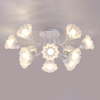 Floral Sculpted Ceiling Lamp