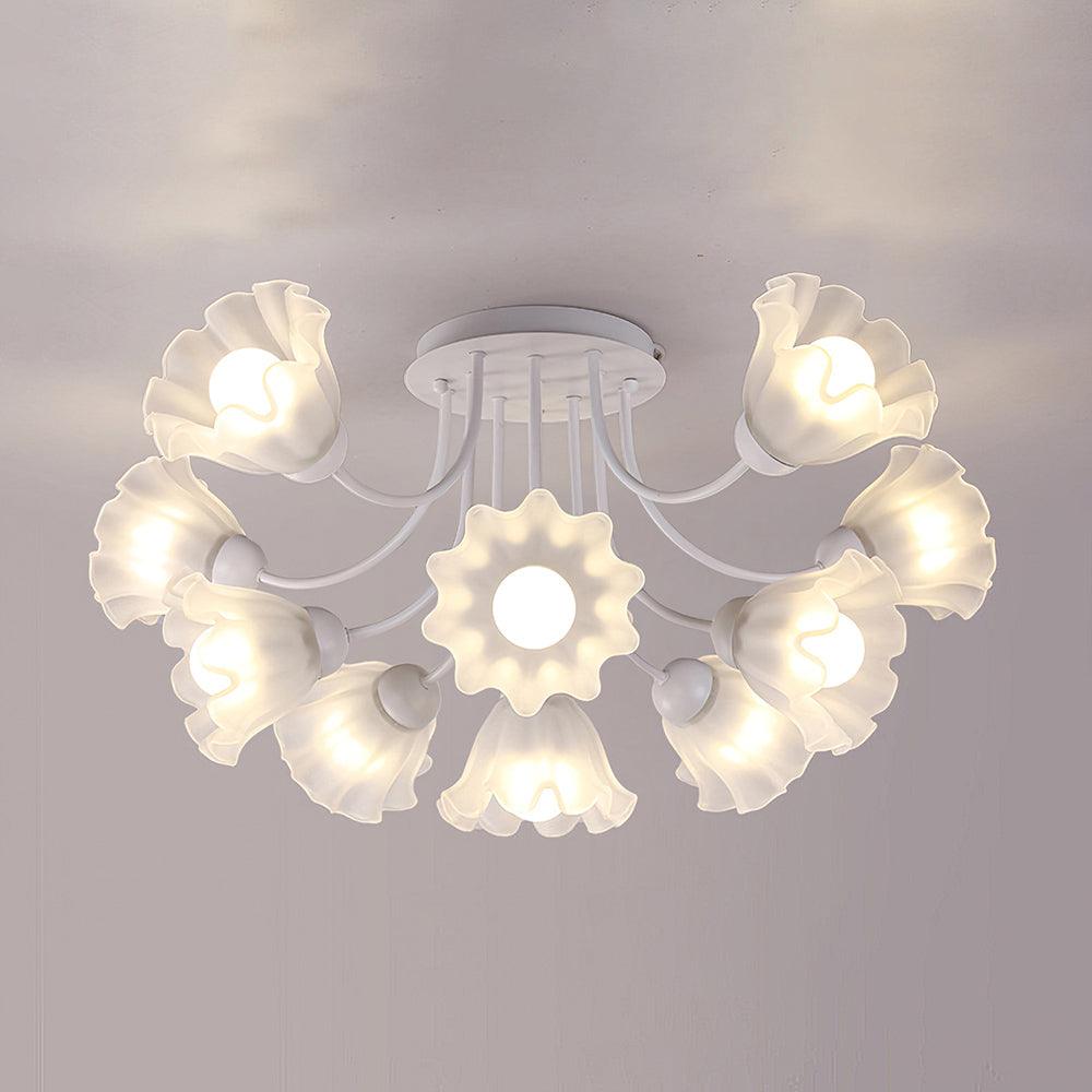 Floral Sculpted Ceiling Lamp