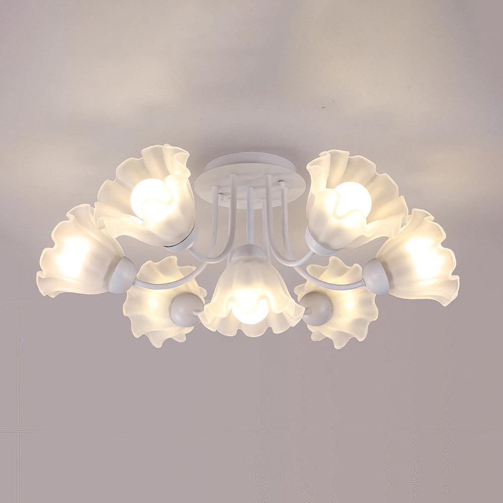 Floral Sculpted Ceiling Lamp