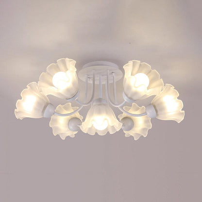 Floral Sculpted Ceiling Lamp