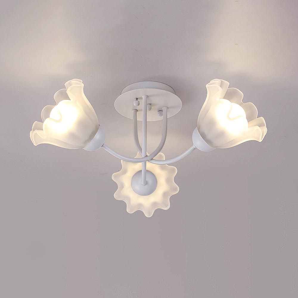 Floral Sculpted Ceiling Lamp