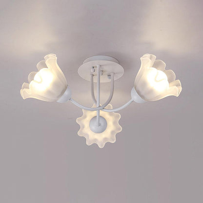 Floral Sculpted Ceiling Lamp